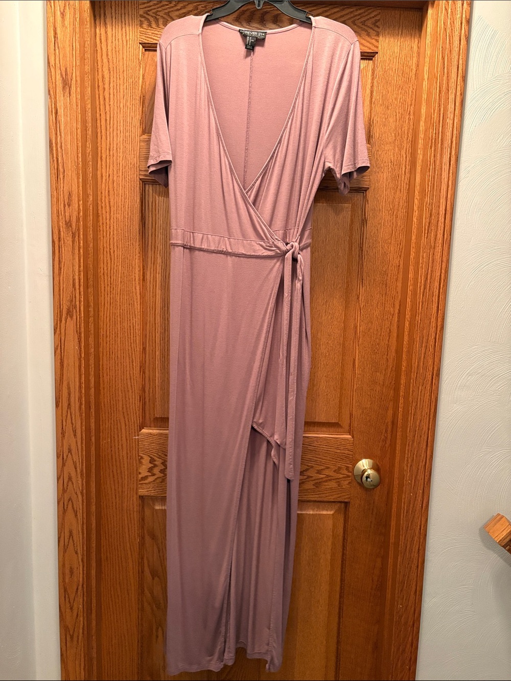 Forever 21 Dusty Pink Wrap Maxi Dress